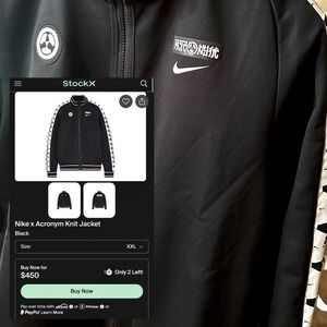 Nike x ACRONYM Therma Fit Knit Jacket 'Black/White size M Limited